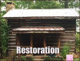Historic Log Cabin Restoration  Drexel, North Carolina